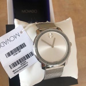 MOVADO BOLD MESH SILVER WATCH NEW